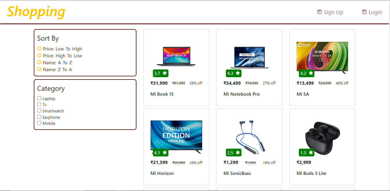 Shopping Website