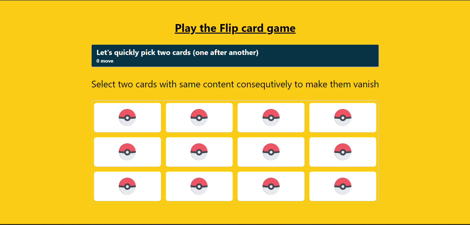 Memory game