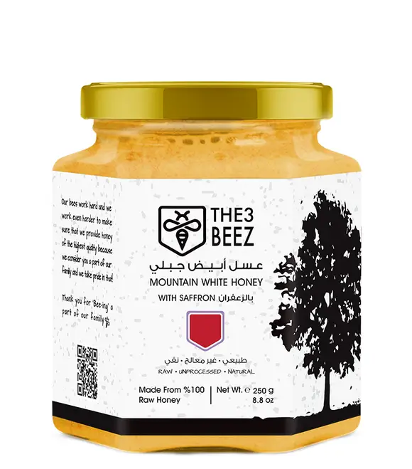 Mountain White Honey with Saffron | 250g