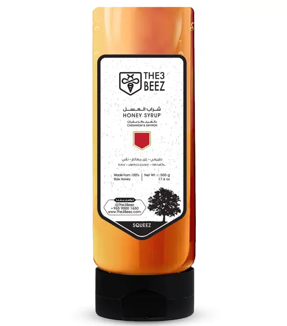 Honey Syrup With Cardamom And Saffron | 500g | Squeez