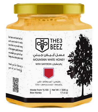 Mountain White Honey with Saffron | 500g