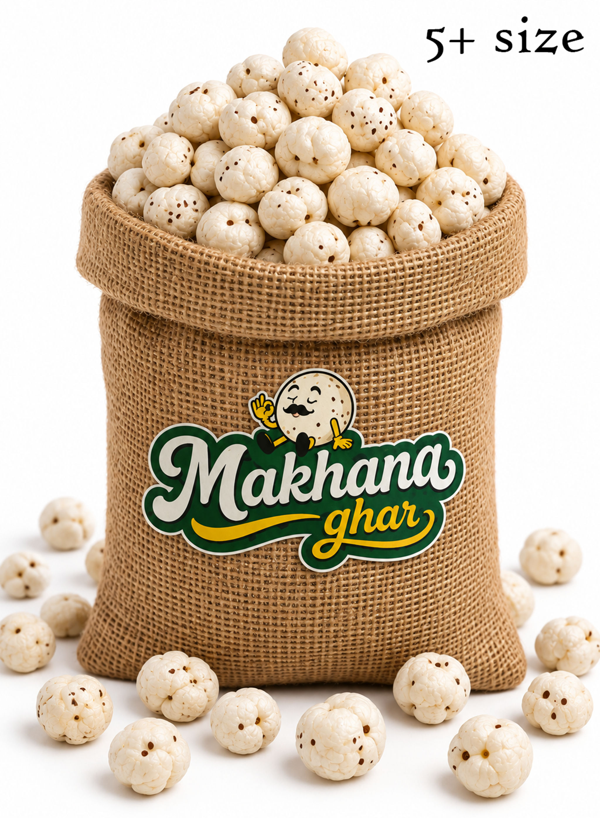 Premium 5+ Sutta Raw Makhana