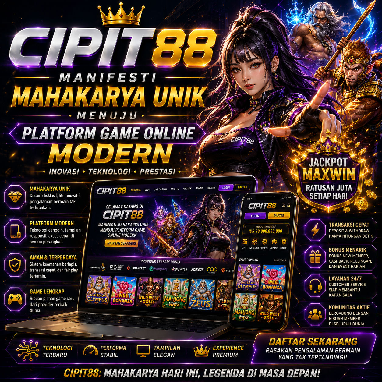 CIPIT88: Manifesti Mahakarya Unik Menuju Platform Game Online Modern