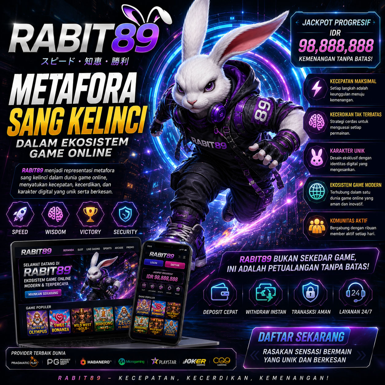RABIT89 末 Metafora Sang Kelinci dalam Ekosistem Game Online