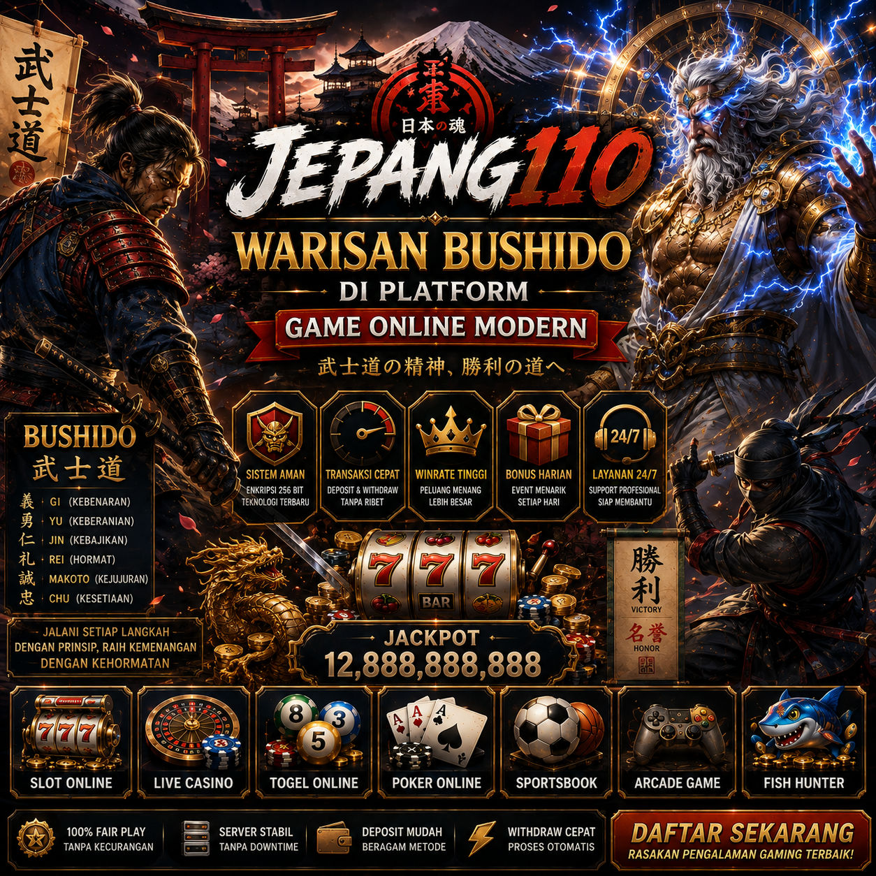 JEPANG110 あ Warisan Bushido di Platform Game Online Modern