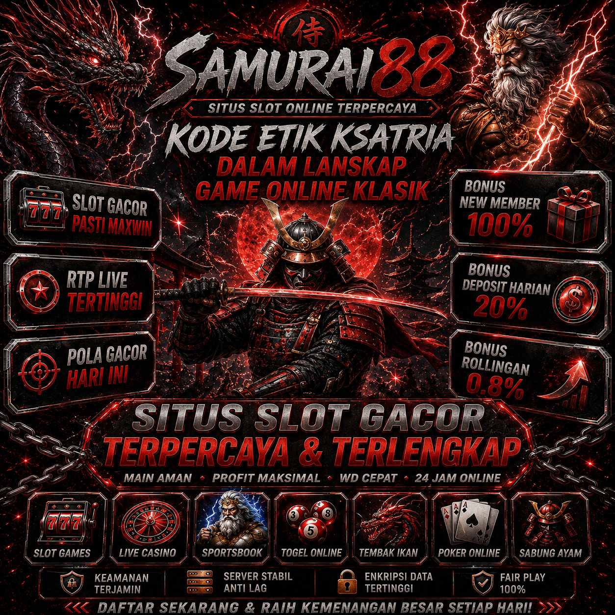 SAMURAI88 ⚔︎ Kode Etik Ksatria dalam Lanskap Game Online Klasik