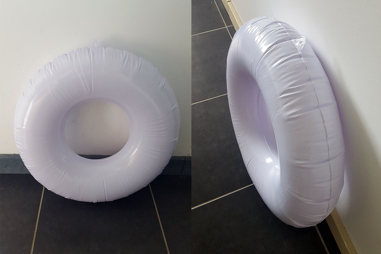 bouée gonflable pvc sur mesure pour artiste, fabrication d'un cheval