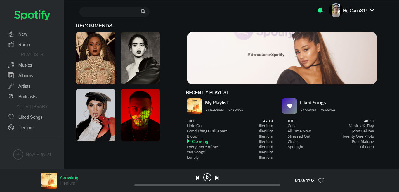 Redesign Spotify - Free Projects