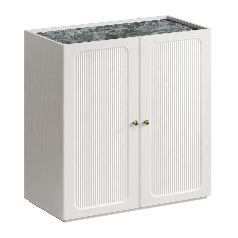 Flexmod 31.5" Modular Fluted Storage Cabinet with Soft-Close Doors