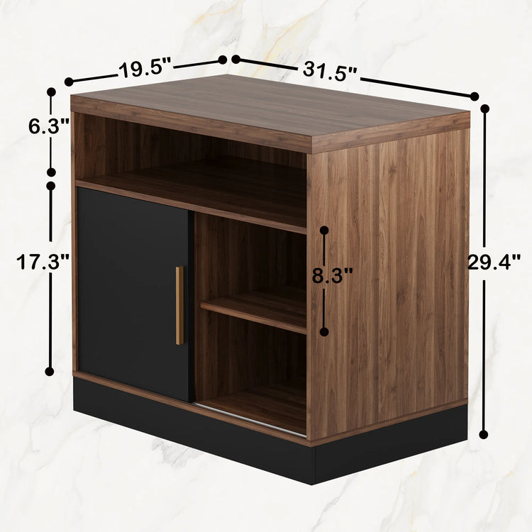 Dimension diagram shows 19.5 in width and 31.5 in height