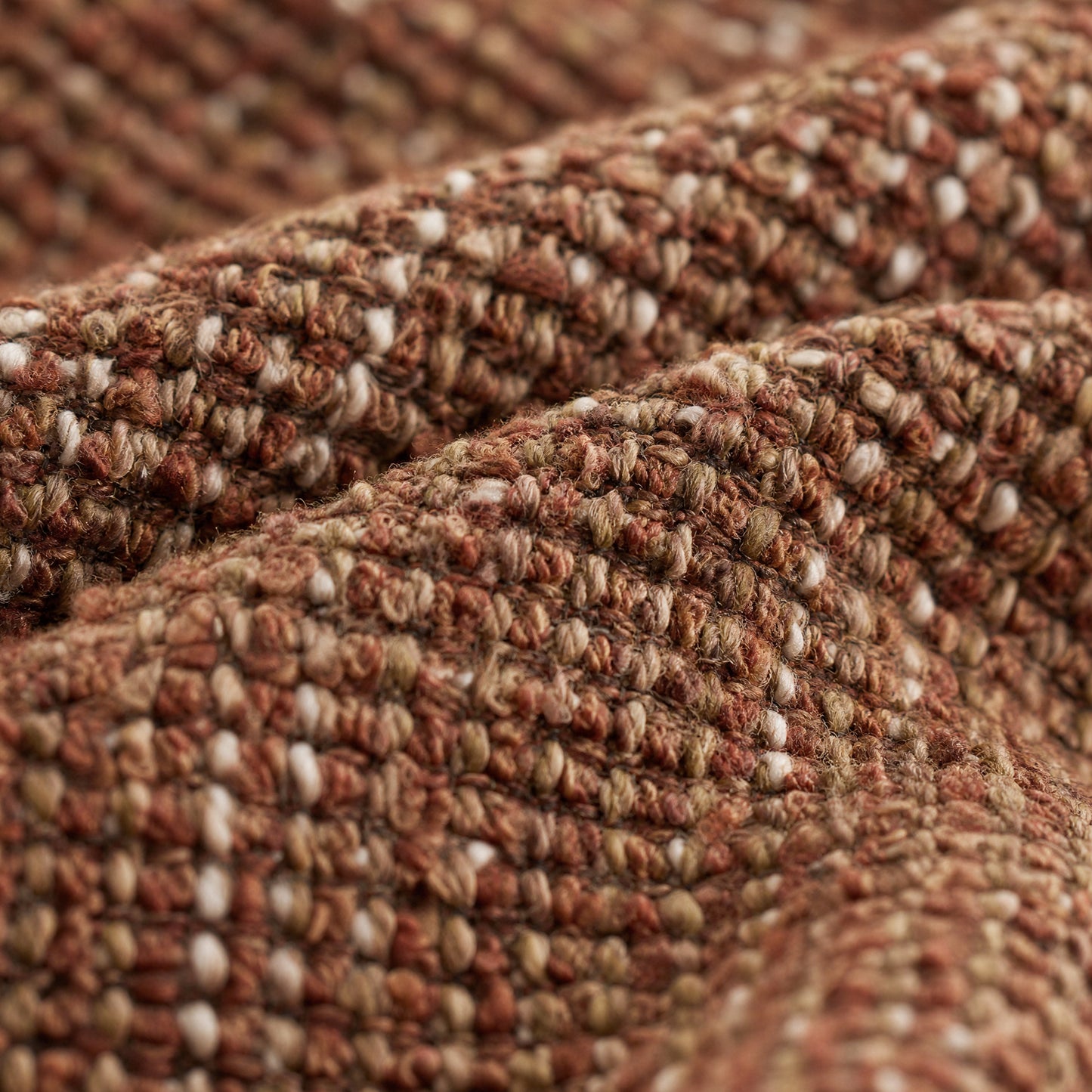 [Pre-Sale] Modern Mid-Century Bouclé Accent Chair | Wide Armless Lounge Chair in Rust Brown