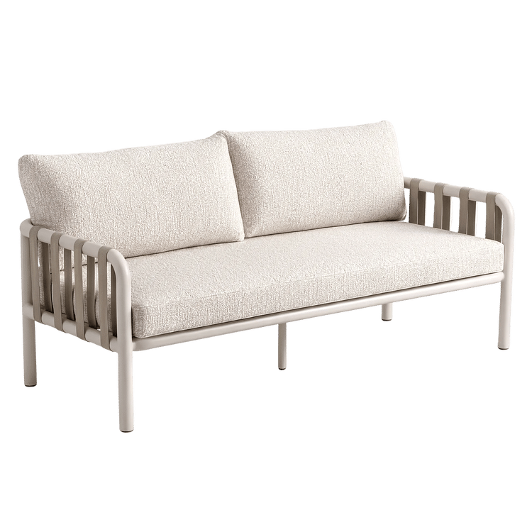 70.9" Outdoor Bold Tube Webbing Loveseat for Garden, Balcony & Yard