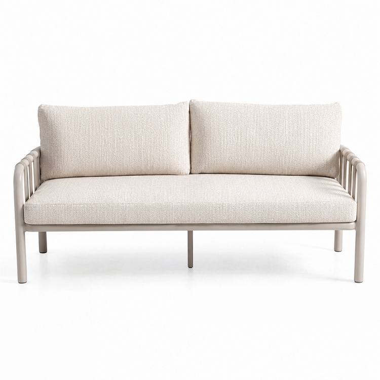 70.9" Outdoor Bold Tube Webbing Loveseat for Garden, Balcony & Yard