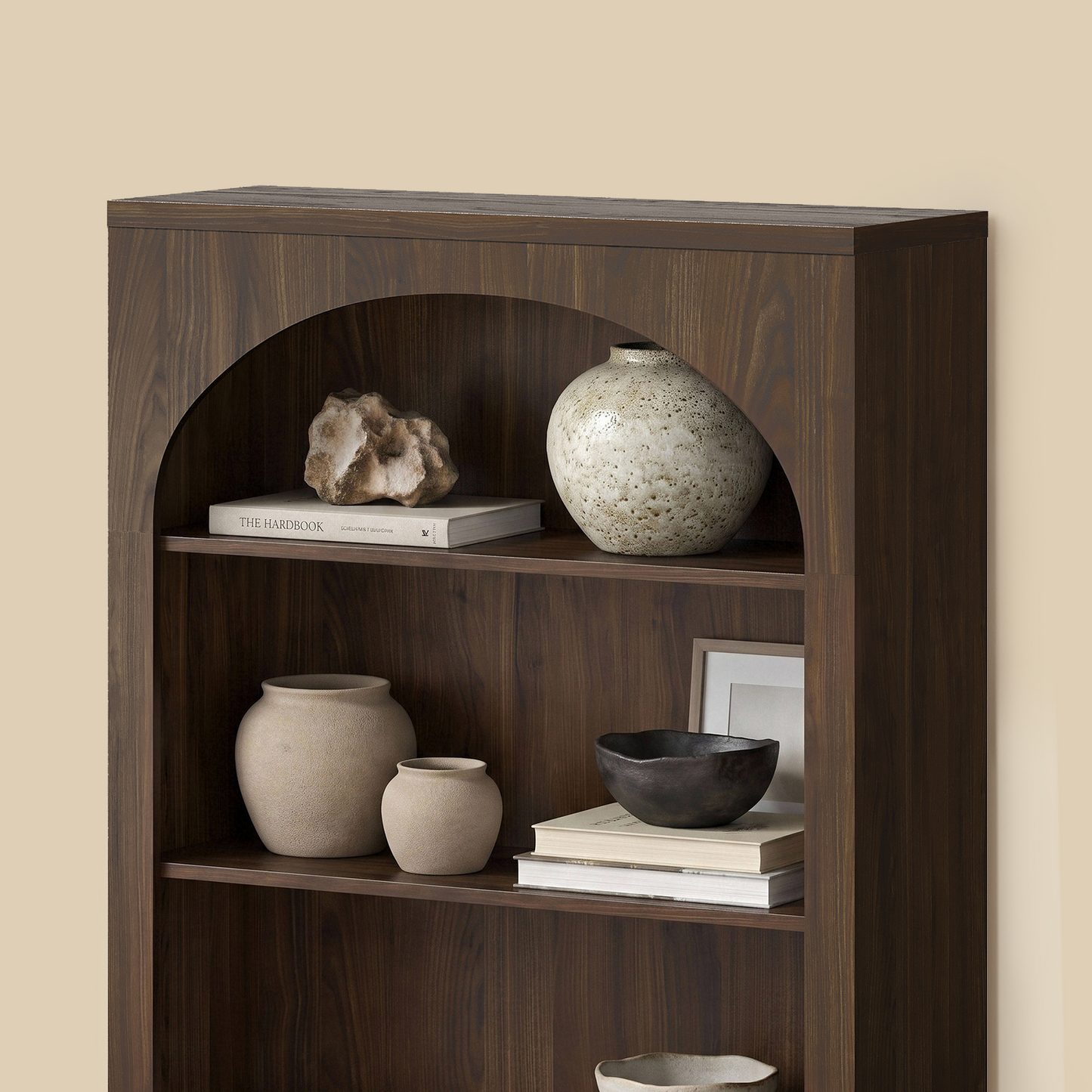 [Pre-sale] Harmo Block 3-Tier Modular Bookshelf, Walnut Wood