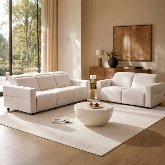 [Pre-sale] Lodden Power Reclining Sofa Set with Zero Gravity & USB-C，Beige