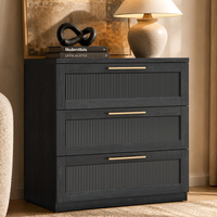 Harmo Block 3-Drawer Dresser with Wave Panel
