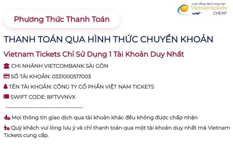Hướng dẫn thanh toán chi tiết