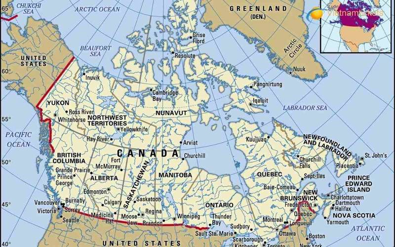 Số lượng múi giờ Canada hiện tại