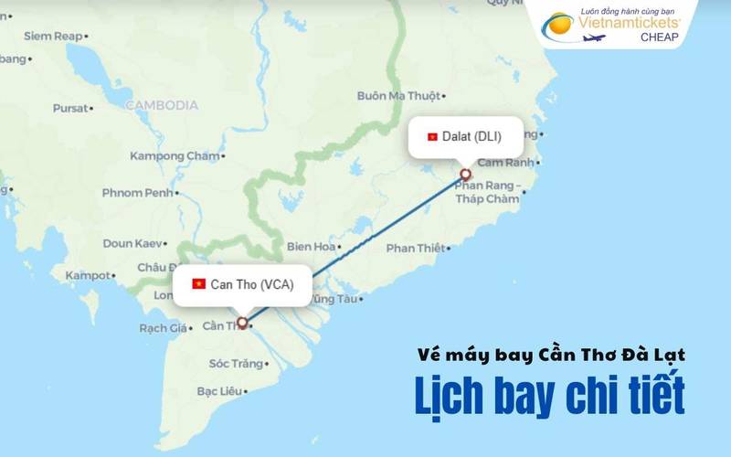 Lịch bay Cần Thơ Đà Lạt