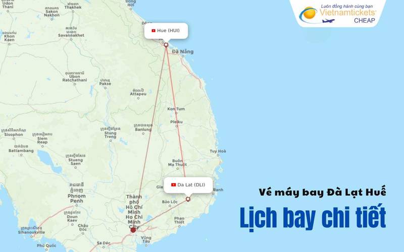 Lịch bay Đà Lạt Huế