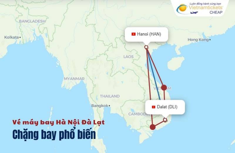Chặng bay Hà Nội Đà Lạt
