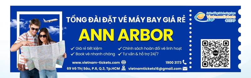 Đặt vé máy bay Ann Arbor giá rẻ