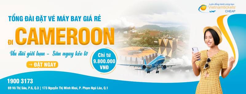 Đặt vé máy bay đi Cameroon giá rẻ