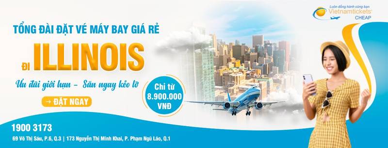 Đặt vé máy bay đi Illinois giá rẻ