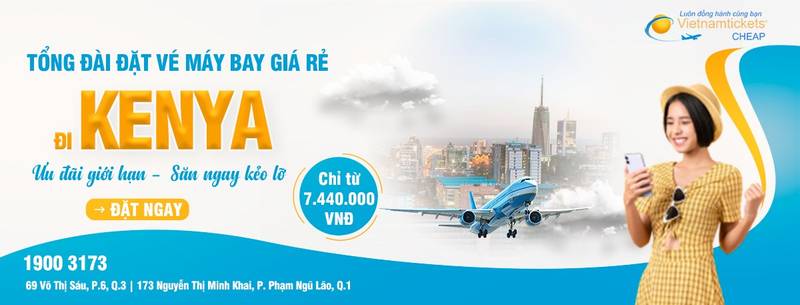 Đặt vé máy bay đi Kenya giá rẻ