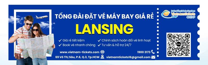Đặt vé máy bay Lansing giá rẻ