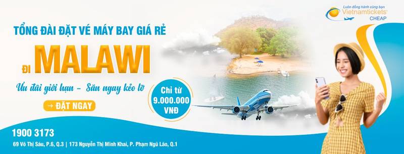 Đặt vé máy bay đi Malawi giá rẻ