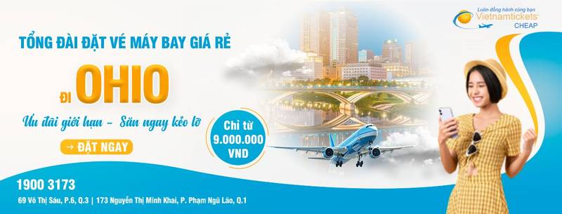 Đặt vé máy bay đi Ohio giá rẻ