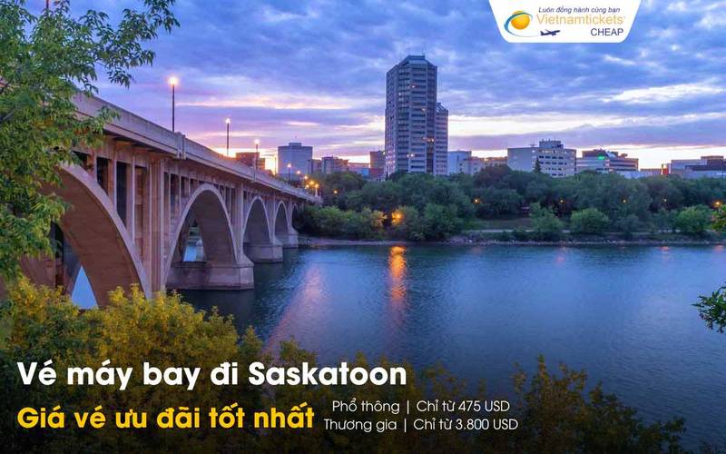 Giá vé máy bay đi Saskatoon