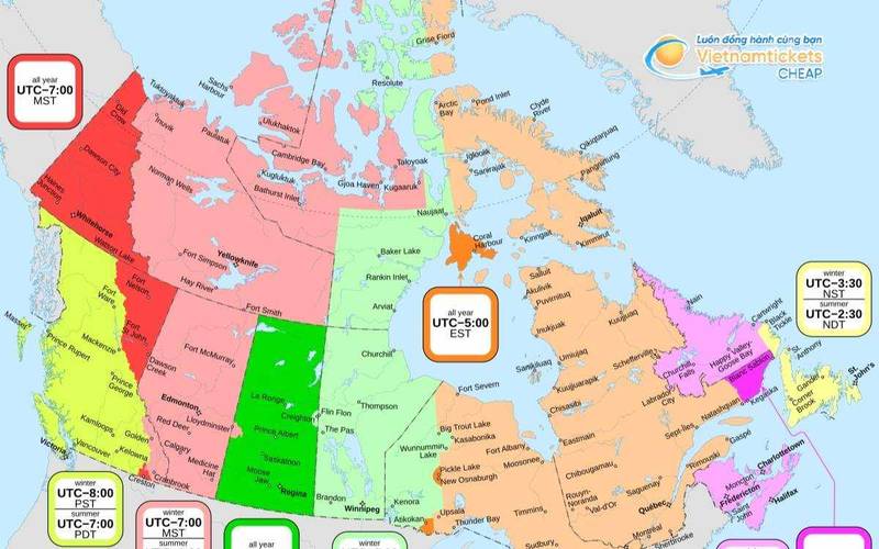 Montreal thuộc múi giờ nào? 