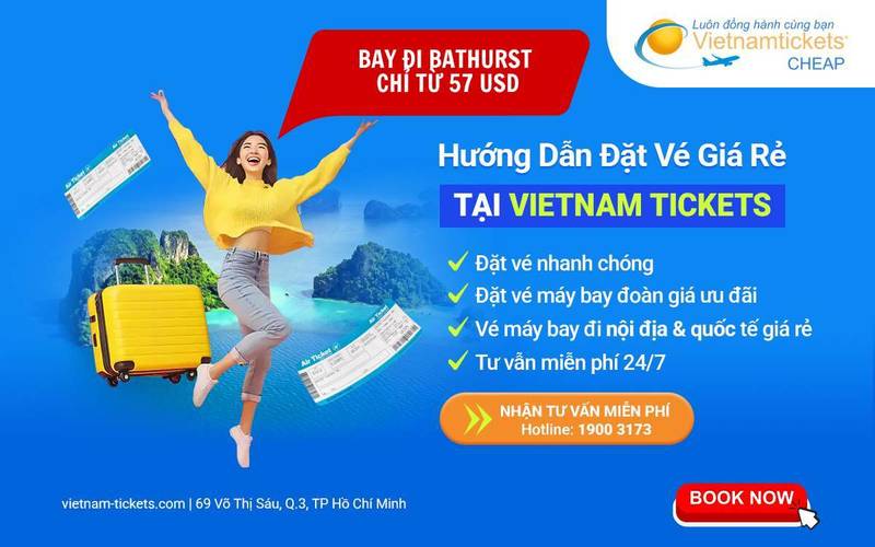 Bay đi Bathurst ưu đãi từ 57 USD
