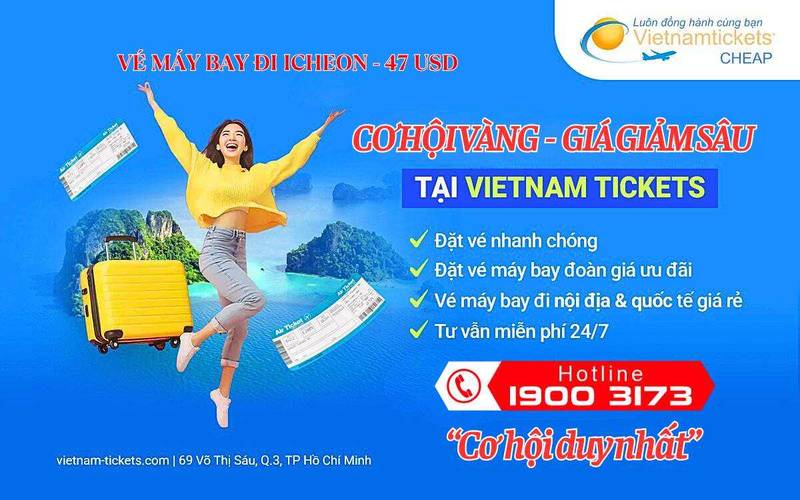 Bay đi Icheon chỉ 47 USD 