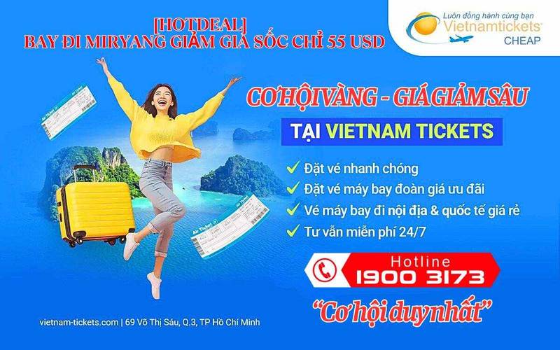 Bay đi Miryang chỉ 57 USD 