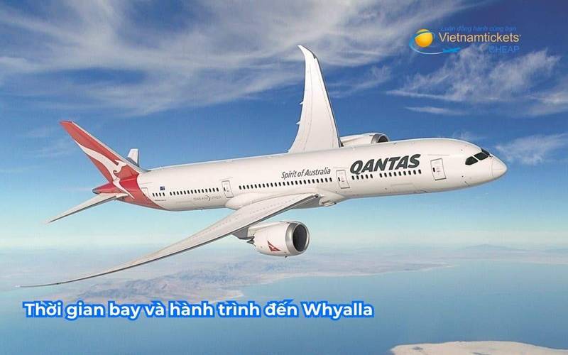 Thời gian bay và hành trình đến Whyalla