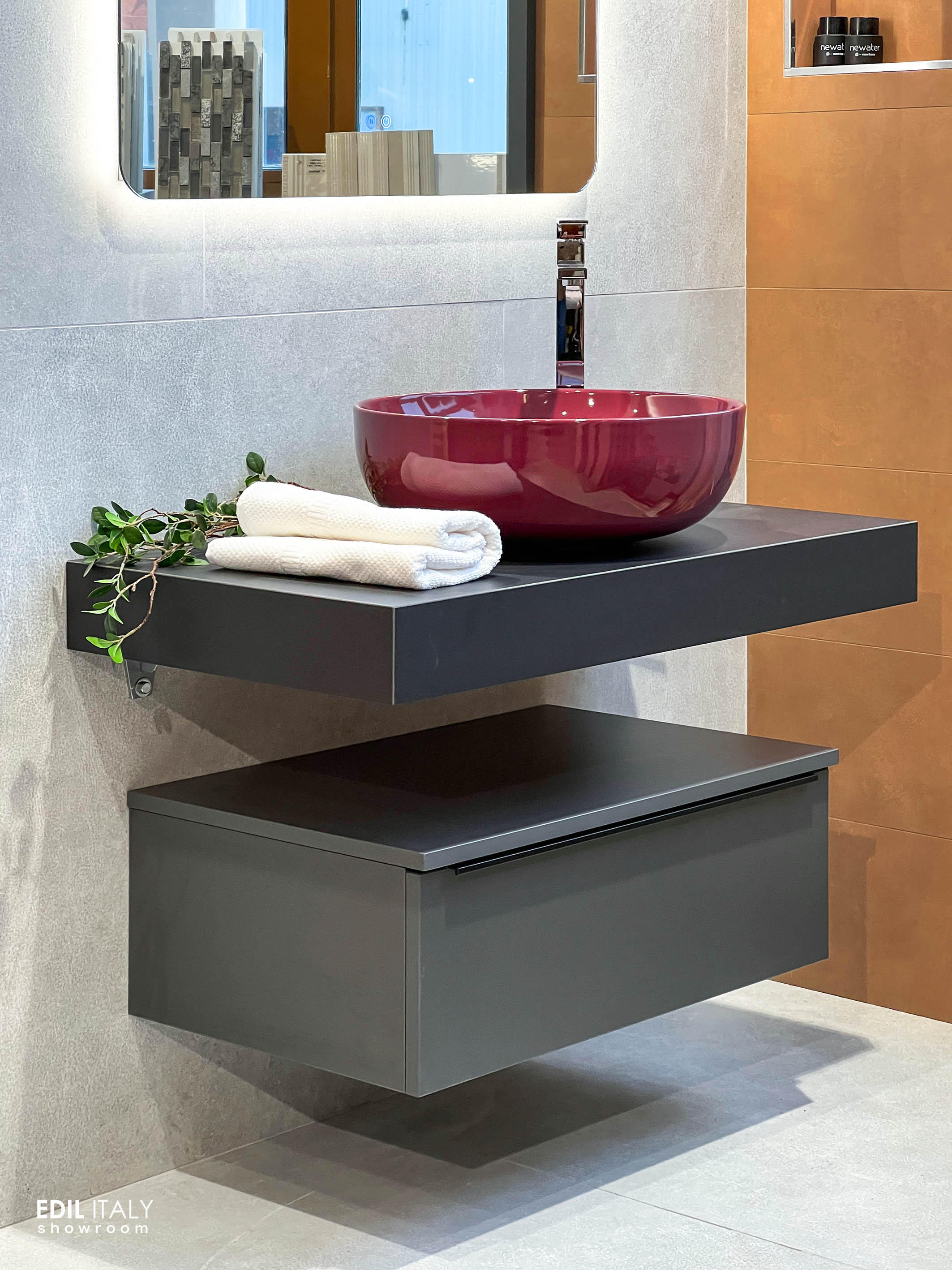 Blat pentru baie realizat din placa ceramica Laminam | Edil Italy