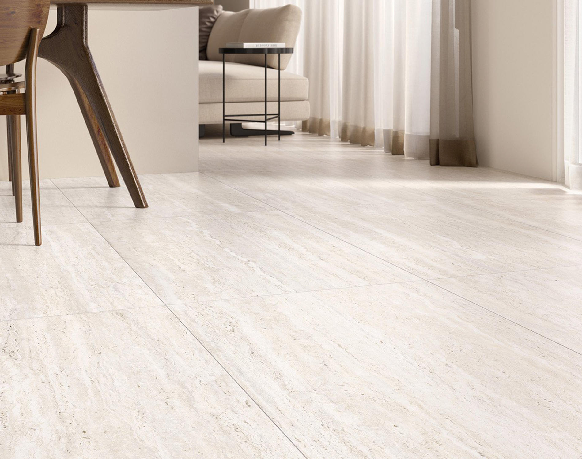 Placă ceramică ce imită piatra, travertinul SUPERGRES ASTRUM WHITE
