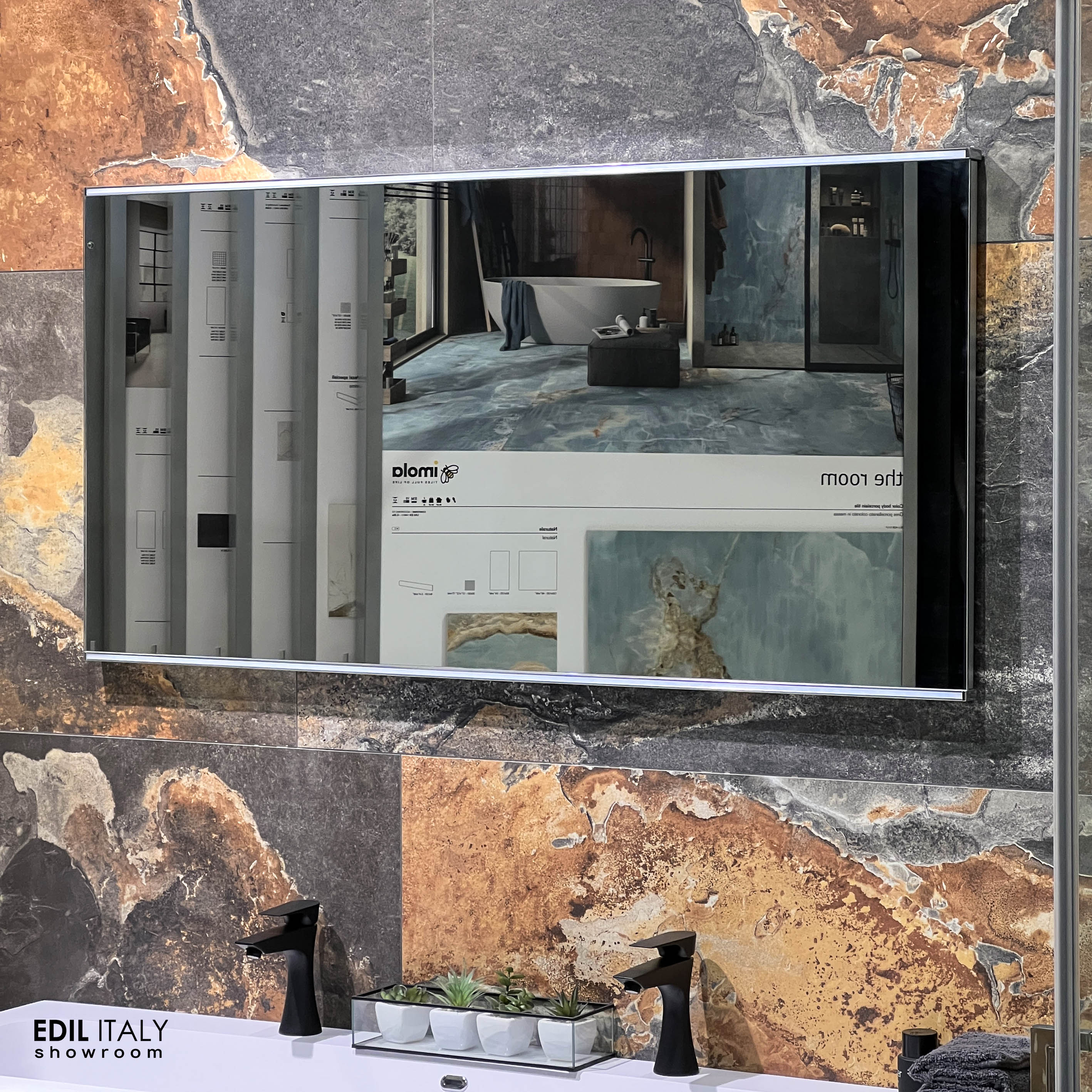 独LP Santilli Tidal GBR038  /00260 Oglinda baie cu banda led pe 2 laturi,120xH.60 cm Coycama Tower