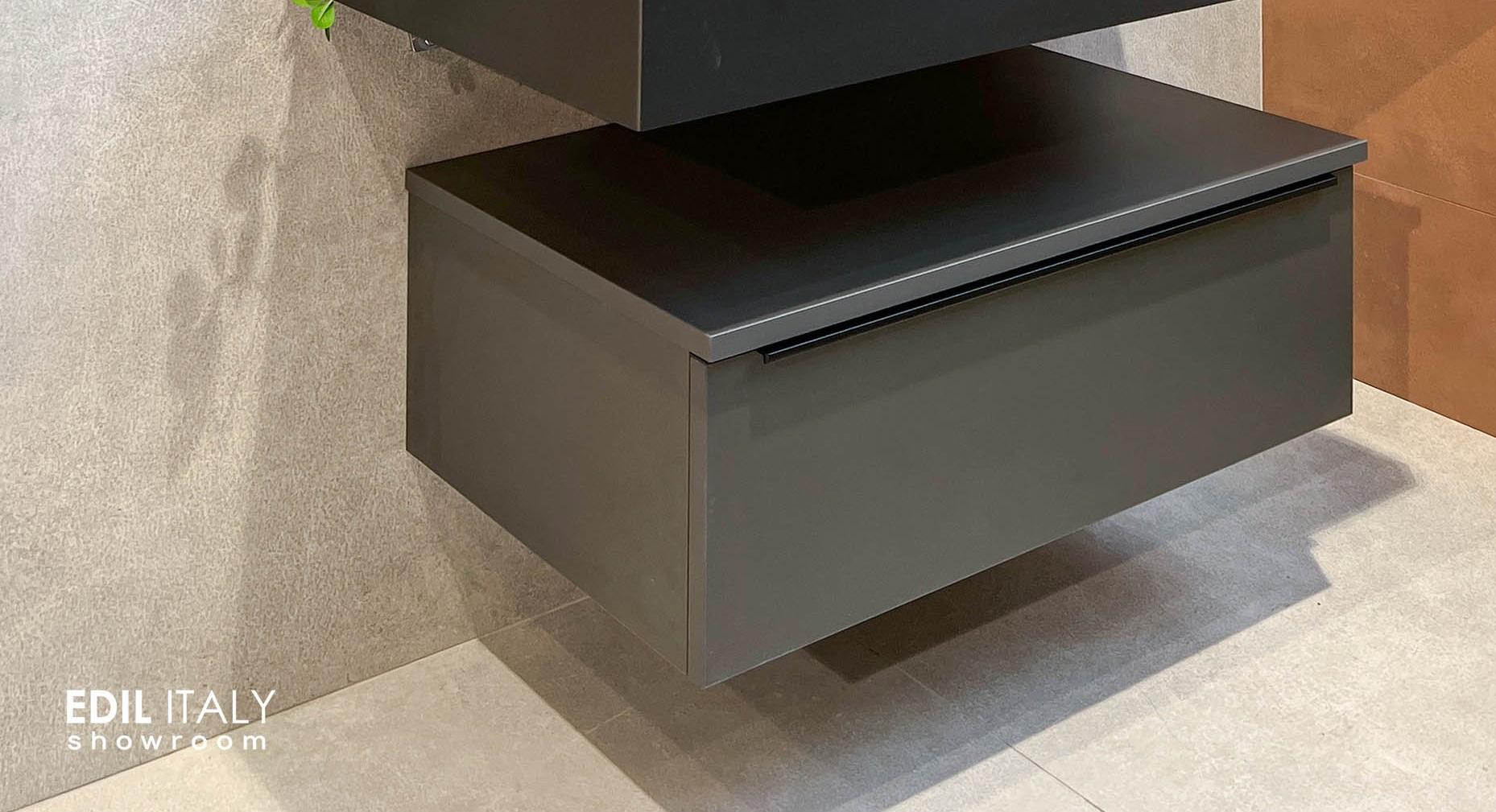 Baza mobilier baie suspendat Landes modern antracit 70 cm