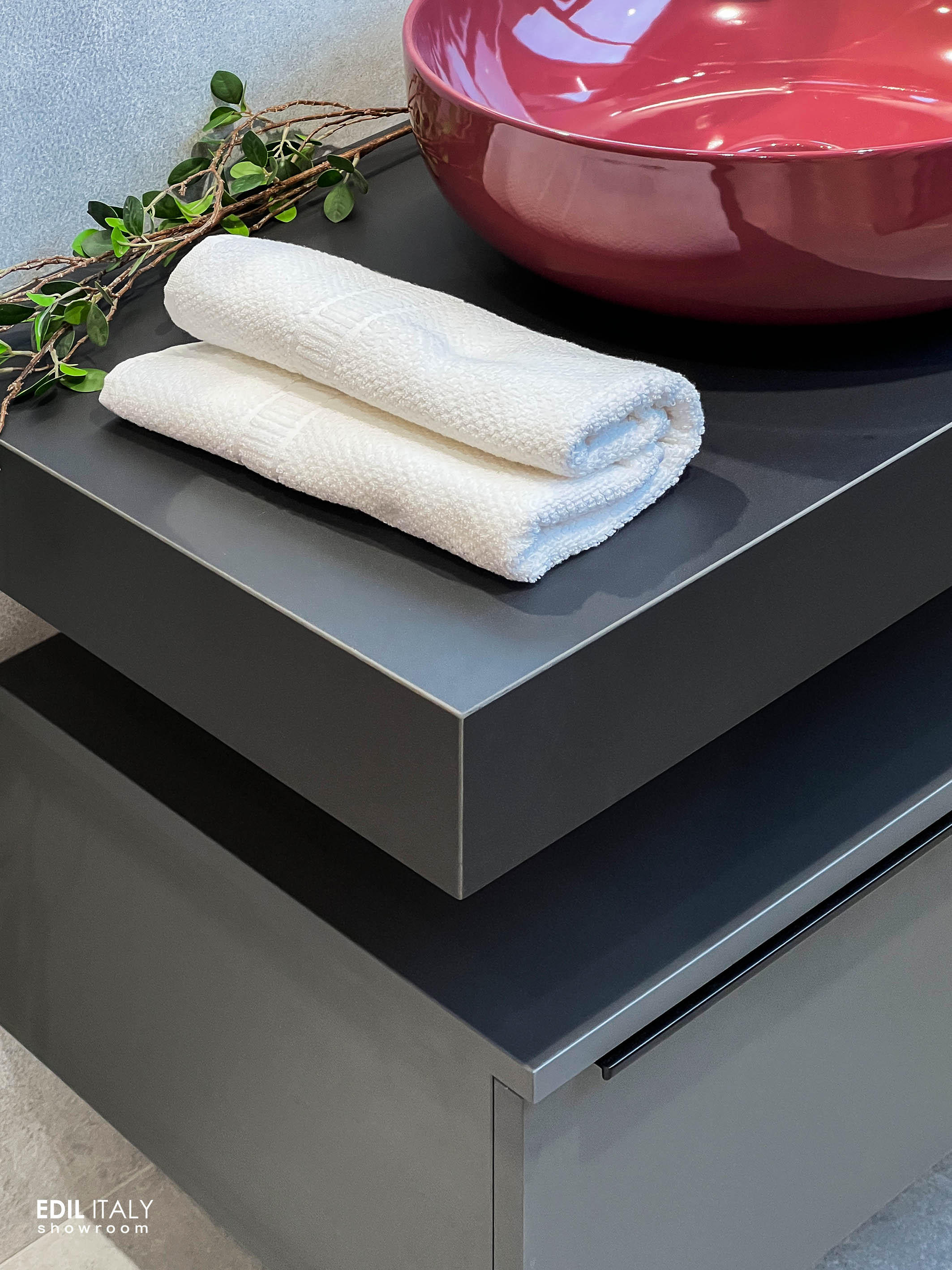 Baza mobilier baie suspendat Landes modern antracit 70 cm