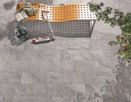 Placă ceramică porțelanată Percorsi Quartz Grey-Keope