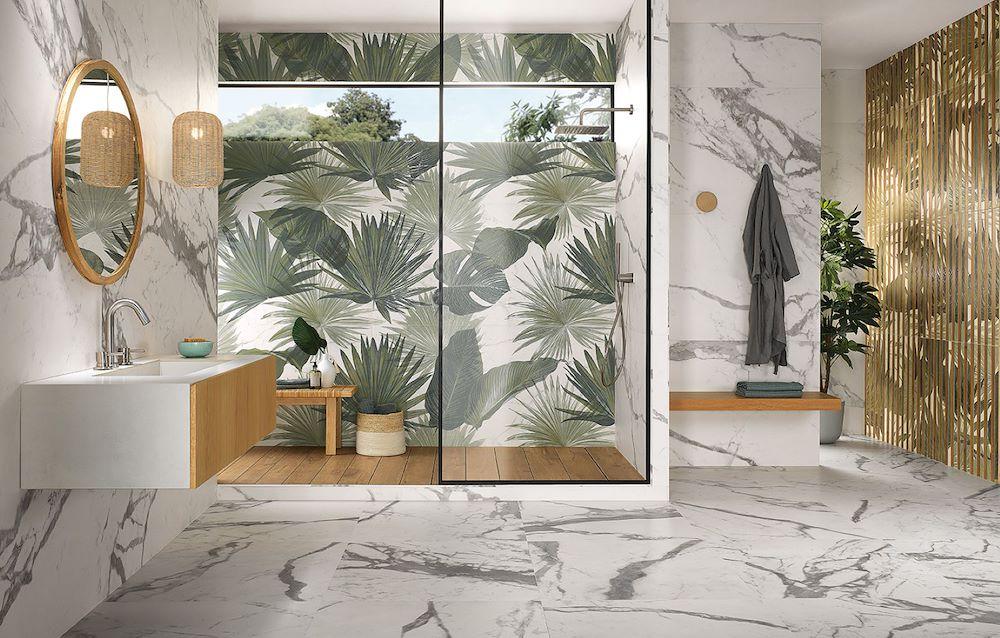Placa faianta decor Roma Stone Tropical Verde 80x160 -Fap