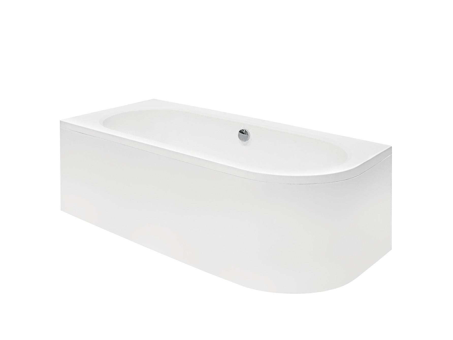 Cadă asimetrică Acryl Avita de stânga-Besco 150x75 cm | Edil Italy
