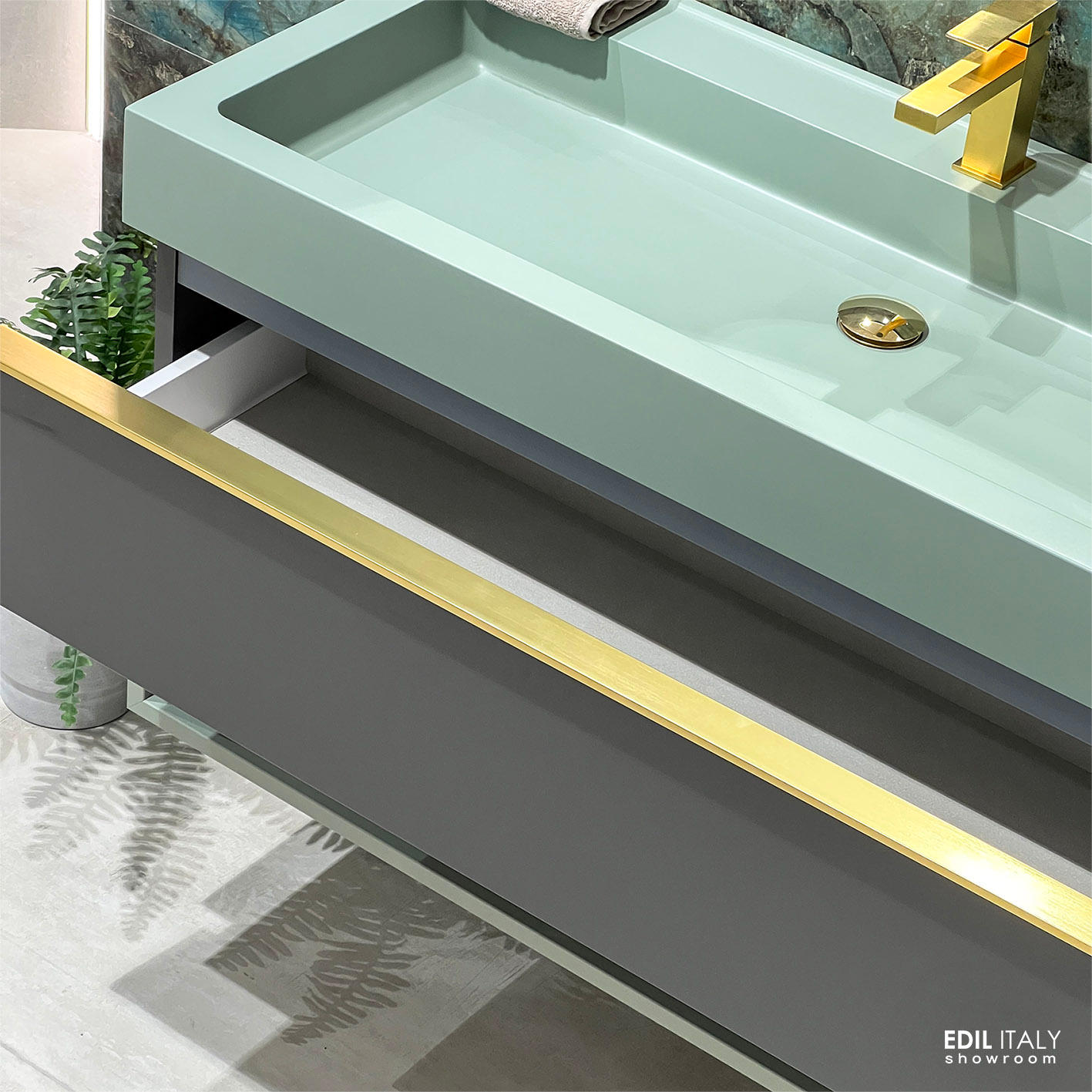 Compozitie mobilier baie suspendat modern natural Darya 100 cm