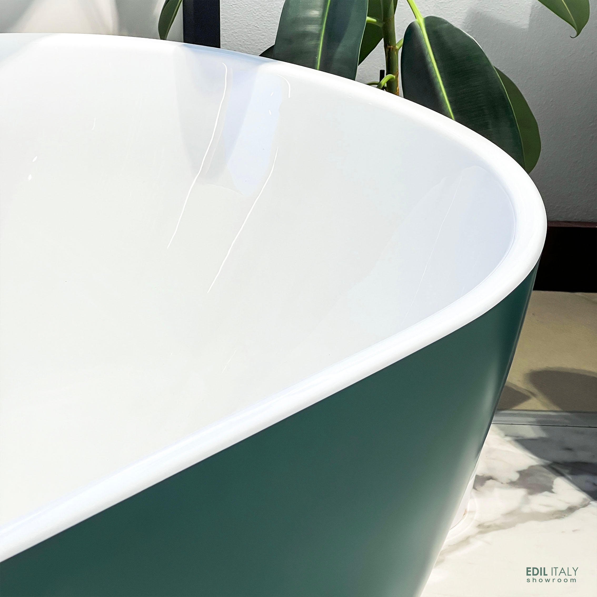 Cada Freestanding Sun -GSG interior alb,exterior verde 170x81xh61