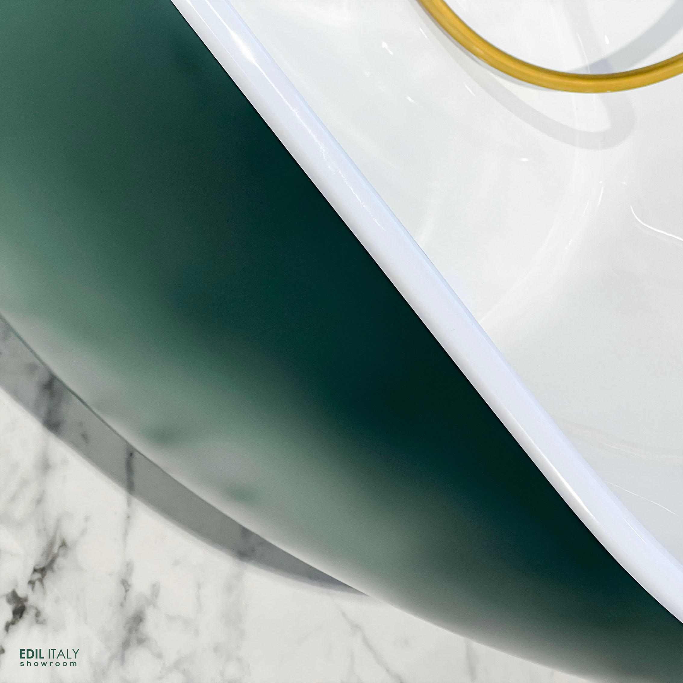Cada Freestanding Sun -GSG interior alb,exterior verde 170x81xh61