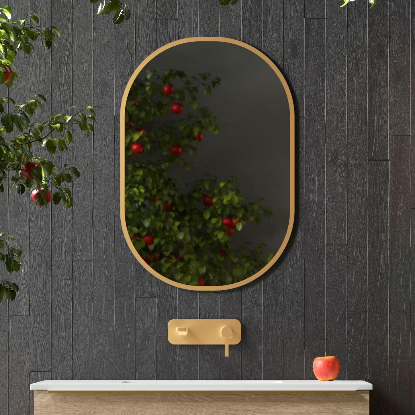 洋楽 Cartell Oglinda baie 55xH.80 cm Soul Gold 23972080 - Coycama | Edil Italy
